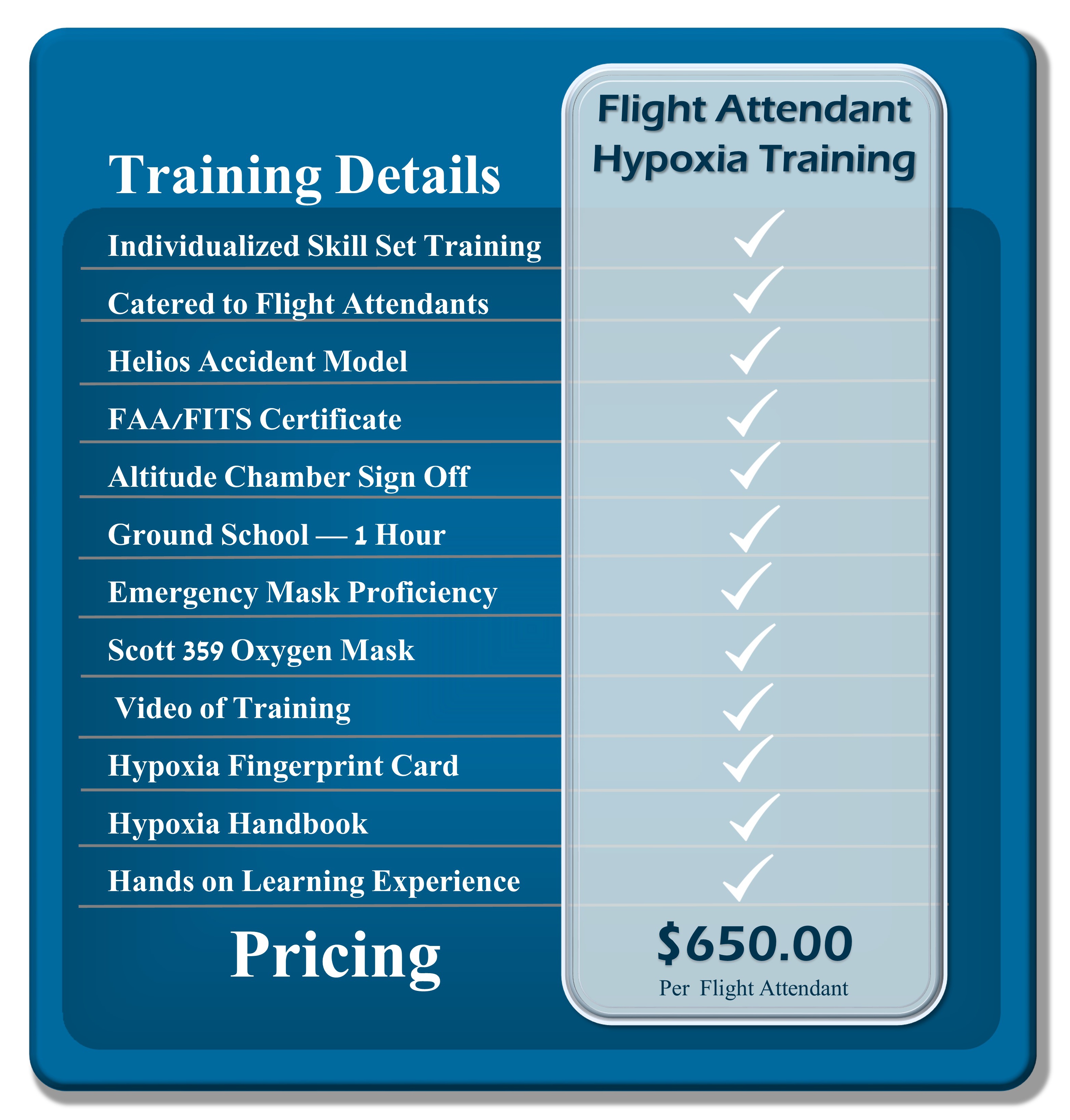 Flight Attendant Pricing Graphic